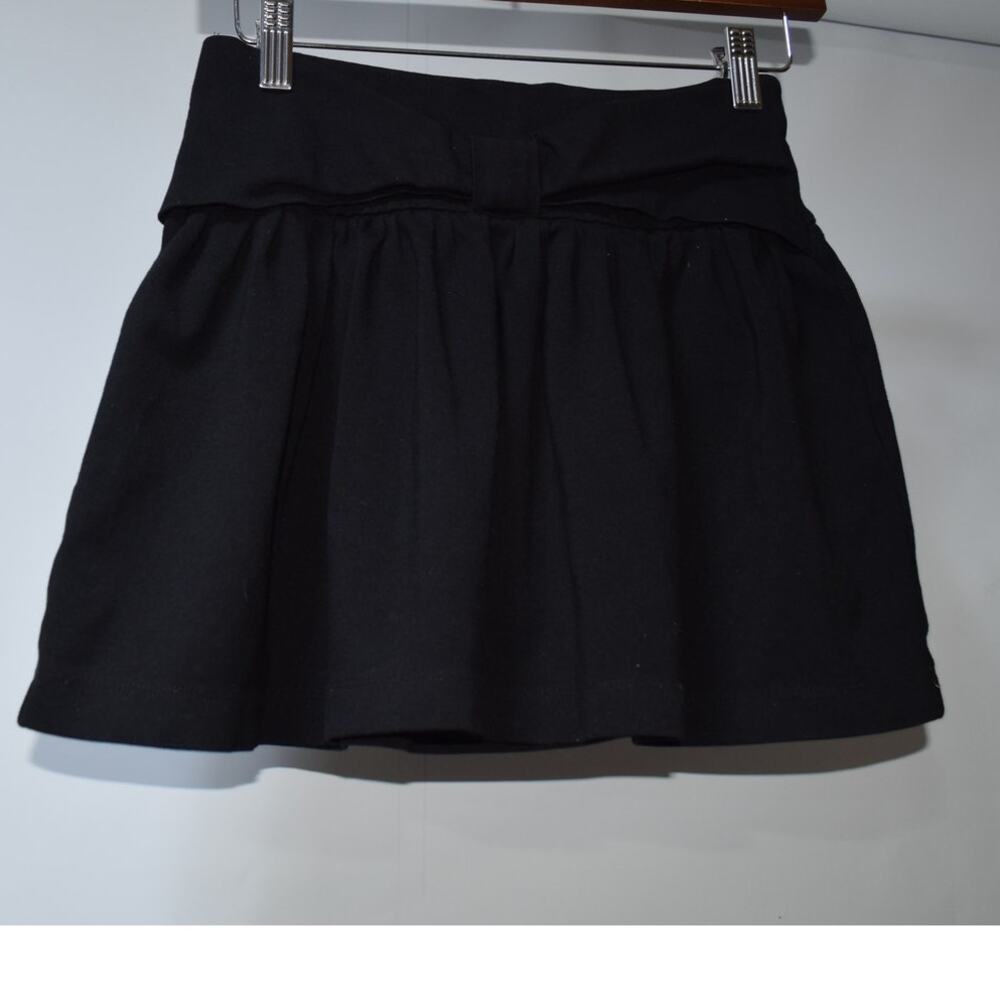 Kate Spade New York Women's Small Black Fit & Flare Mini Skirt Bow Waist